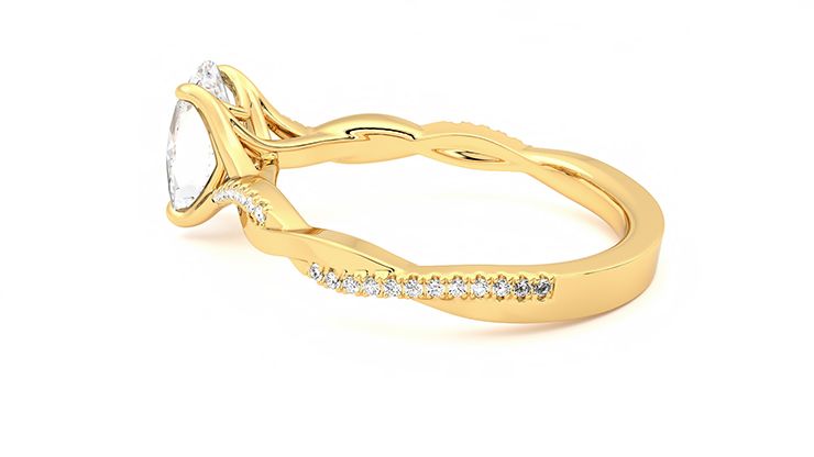 Taylor & Hart Cassia Oval Engagement Ring 360 degree image 19