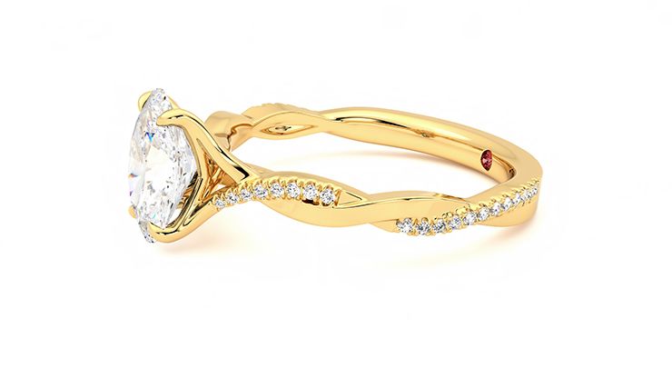 Taylor & Hart Cassia Oval Engagement Ring 360 degree image 22