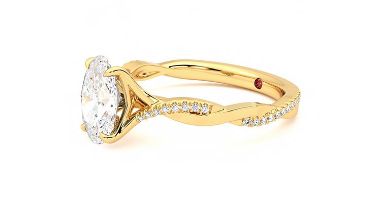 Taylor & Hart Cassia Oval Engagement Ring 360 degree image 23