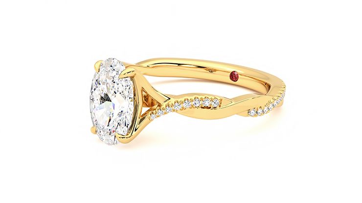 Taylor & Hart Cassia Oval Engagement Ring 360 degree image 24