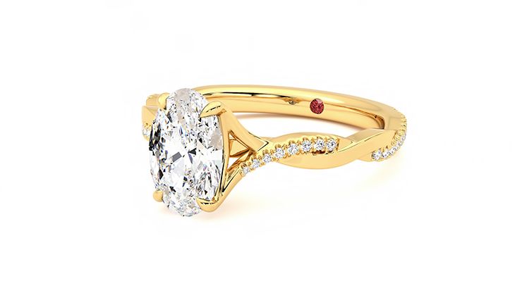 Taylor & Hart Cassia Oval Engagement Ring 360 degree image 25
