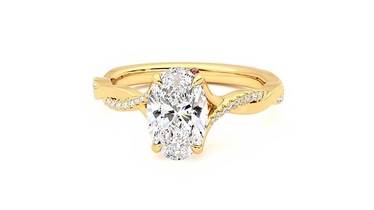 Taylor & Hart Cassia Oval Engagement Ring 360 degree image 28