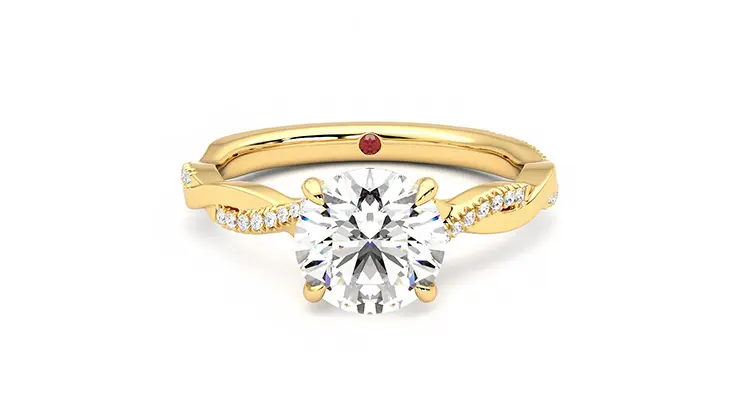 Taylor & Hart Cassia Round Engagement Ring 360 detail 01