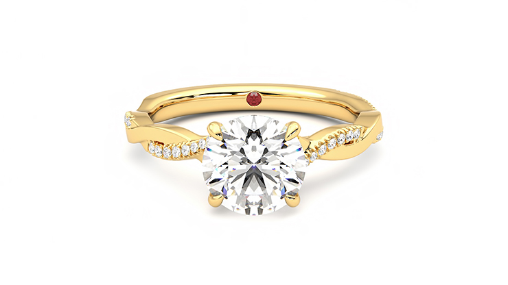 Taylor & Hart Cassia Round Engagement Ring 360 degree image 0