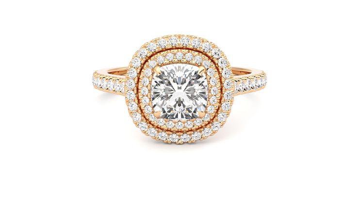 Taylor & Hart Celestial Cushion Engagement Ring 360 degree image 0