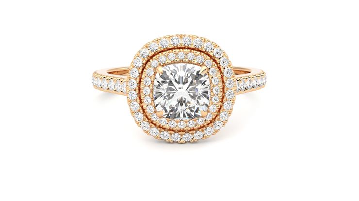 Taylor & Hart Celestial Cushion Engagement Ring 360 degree image 1
