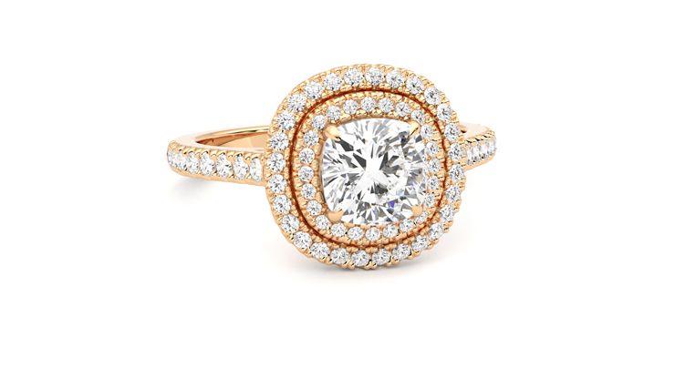 Taylor & Hart Celestial Cushion Engagement Ring 360 degree image 3