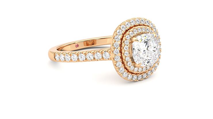 Taylor & Hart Celestial Cushion Engagement Ring 360 degree image 6