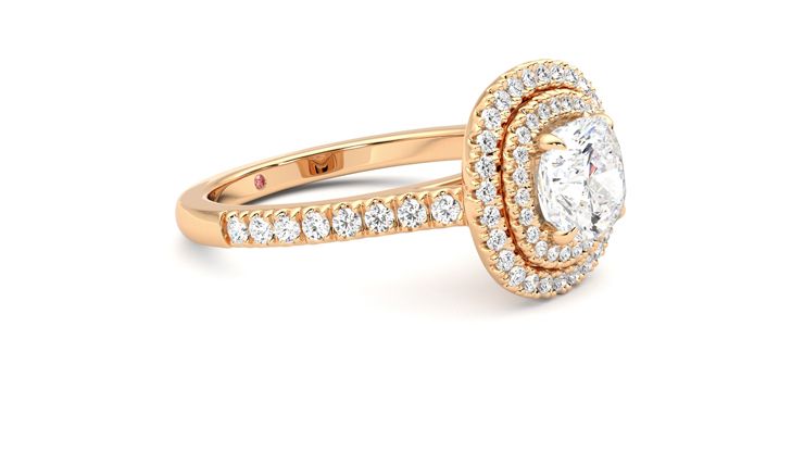 Taylor & Hart Celestial Cushion Engagement Ring 360 degree image 7