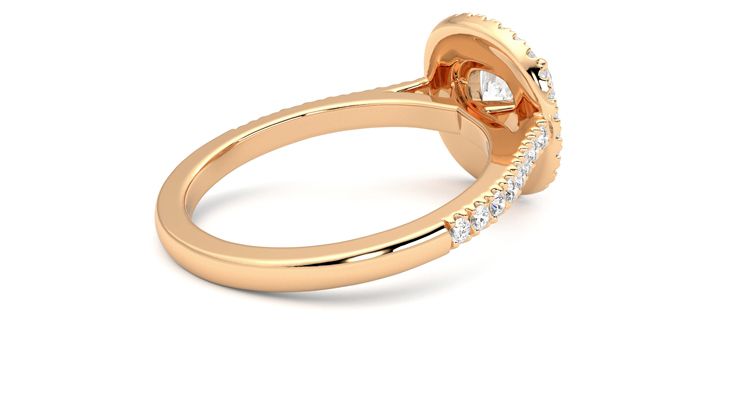 Taylor & Hart Celestial Cushion Engagement Ring 360 degree image 12