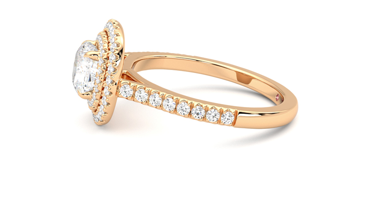 Taylor & Hart Celestial Cushion Engagement Ring 360 degree image 21