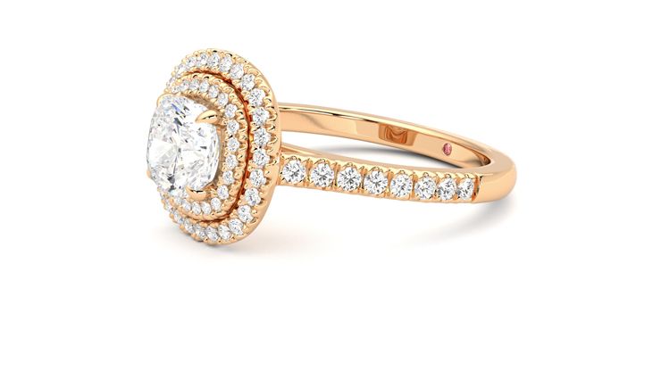 Taylor & Hart Celestial Cushion Engagement Ring 360 degree image 23