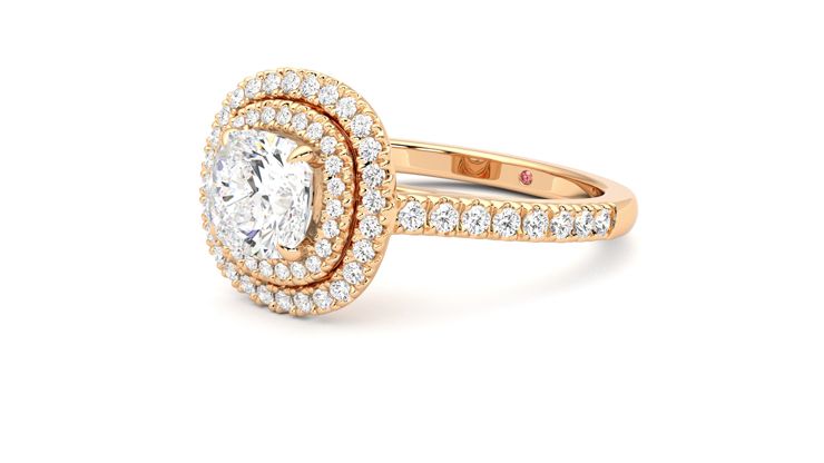 Taylor & Hart Celestial Cushion Engagement Ring 360 degree image 24