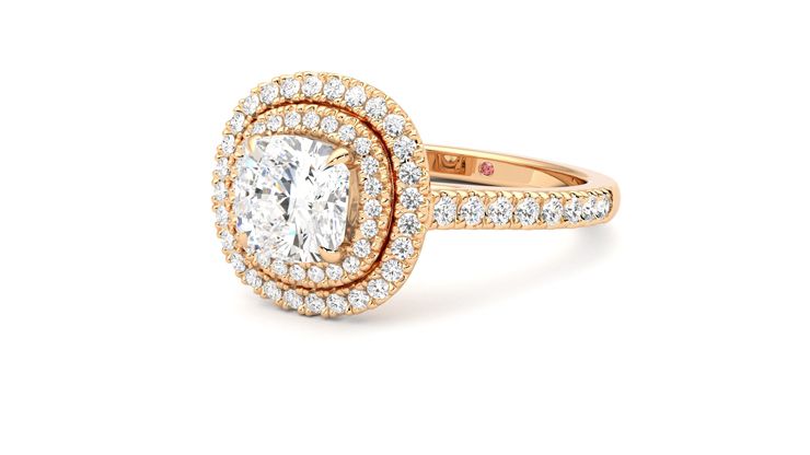 Taylor & Hart Celestial Cushion Engagement Ring 360 degree image 25