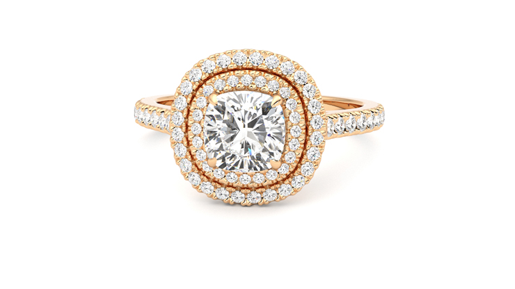 Taylor & Hart Celestial Cushion Engagement Ring 360 degree image 28