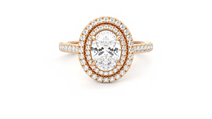 Taylor & Hart Celestial Oval Engagement Ring 360 degree image 0