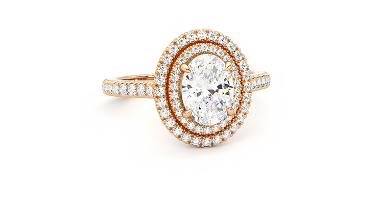 Taylor & Hart Celestial Oval Engagement Ring 360 degree image 3