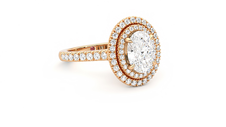 Taylor & Hart Celestial Oval Engagement Ring 360 degree image 5