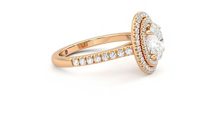 Taylor & Hart Celestial Oval Engagement Ring 360 degree image 8