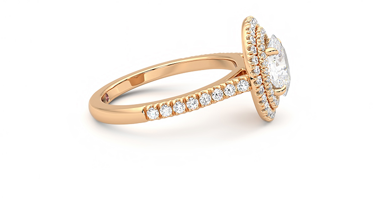 Taylor & Hart Celestial Oval Engagement Ring 360 degree image 9