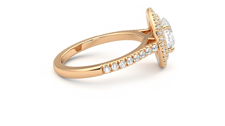 Taylor & Hart Celestial Oval Engagement Ring 360 degree image 10