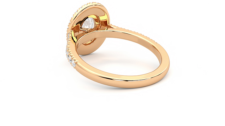 Taylor & Hart Celestial Oval Engagement Ring 360 degree image 17
