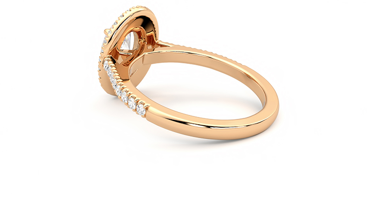 Taylor & Hart Celestial Oval Engagement Ring 360 degree image 18