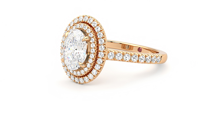 Taylor & Hart Celestial Oval Engagement Ring 360 degree image 24