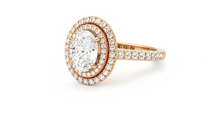 Taylor & Hart Celestial Oval Engagement Ring 360 degree image 25