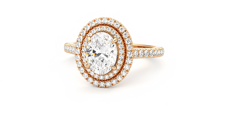 Taylor & Hart Celestial Oval Engagement Ring 360 degree image 27