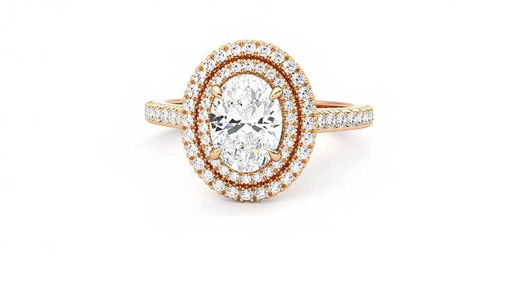 Taylor & Hart Celestial Oval Engagement Ring 360 degree image 28
