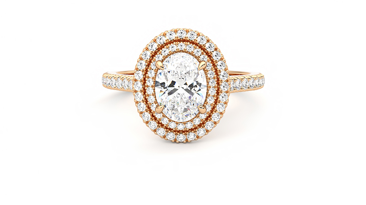 Taylor & Hart Celestial Oval Engagement Ring 360 degree image 29