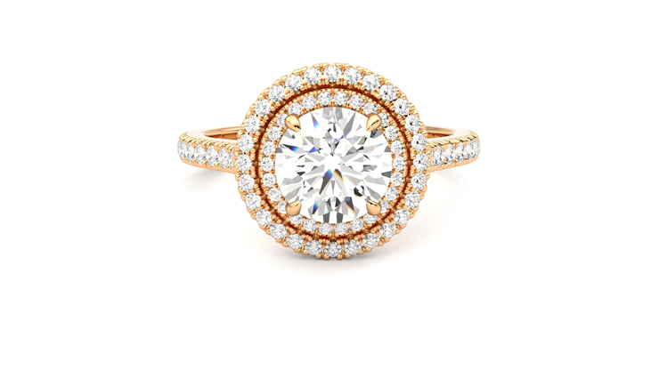 Taylor & Hart Celestial Round Engagement Ring 360 degree image 1