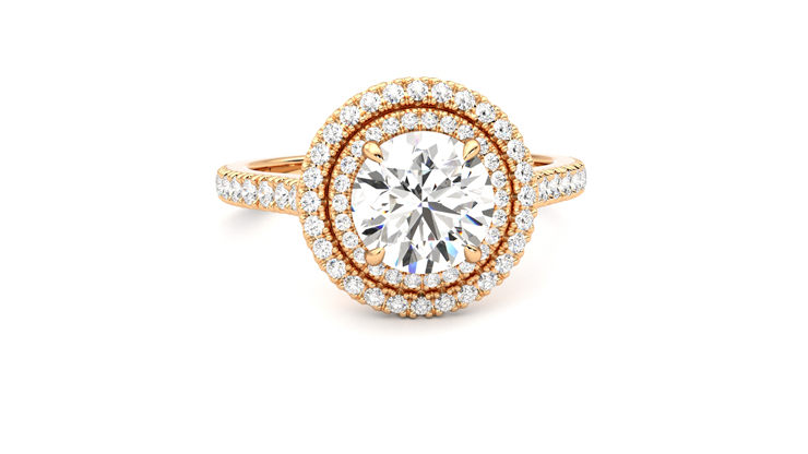 Taylor & Hart Celestial Round Engagement Ring 360 degree image 2