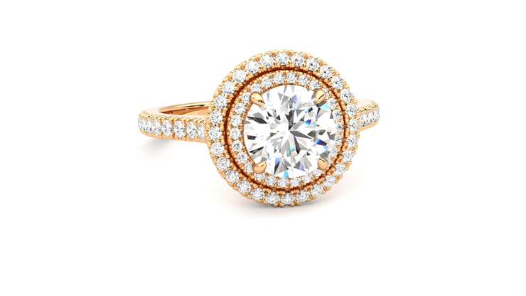 Taylor & Hart Celestial Round Engagement Ring 360 degree image 3