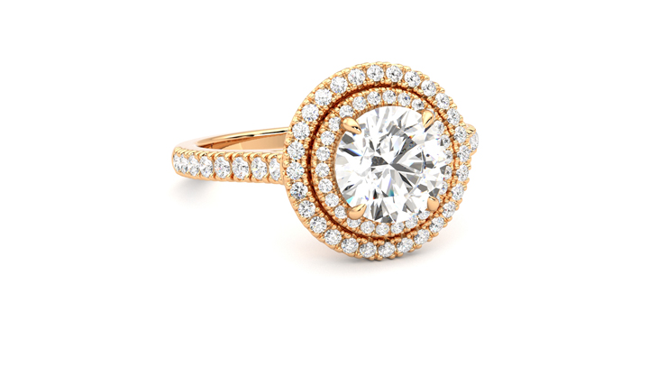 Taylor & Hart Celestial Round Engagement Ring 360 degree image 4