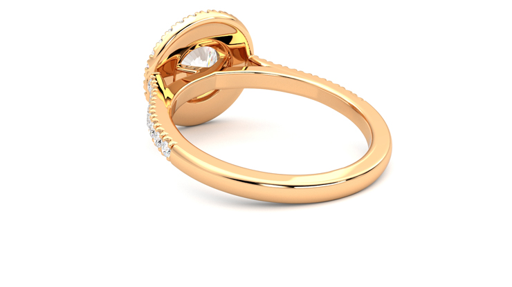 Taylor & Hart Celestial Round Engagement Ring 360 degree image 17