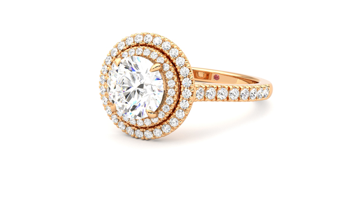 Taylor & Hart Celestial Round Engagement Ring 360 degree image 25
