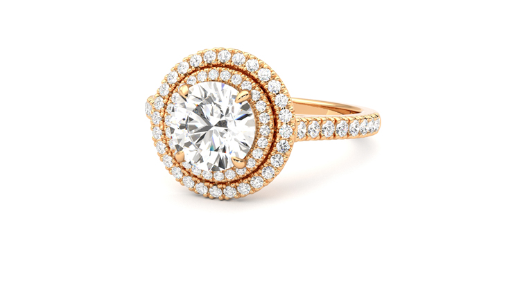 Taylor & Hart Celestial Round Engagement Ring 360 degree image 26