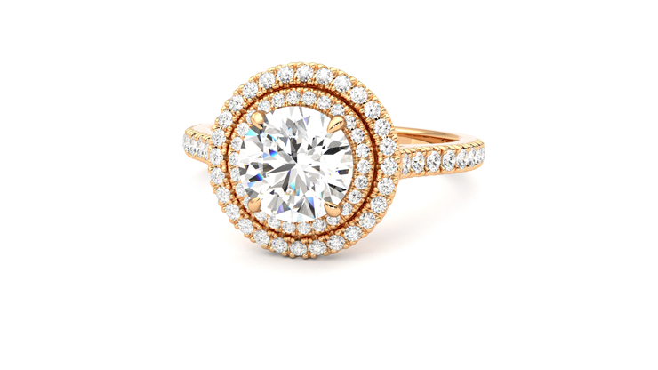 Taylor & Hart Celestial Round Engagement Ring 360 degree image 27