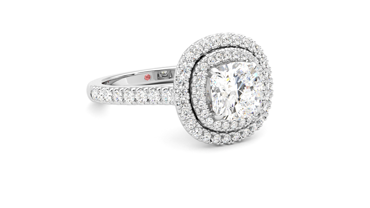 Taylor & Hart Celestial Cushion Engagement Ring 360 degree image 5