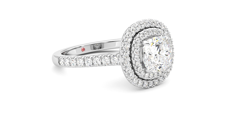 Taylor & Hart Celestial Cushion Engagement Ring 360 degree image 6