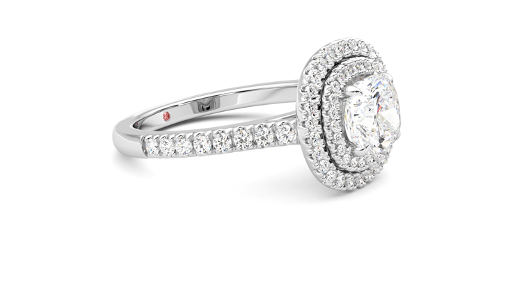 Taylor & Hart Celestial Cushion Engagement Ring 360 degree image 7