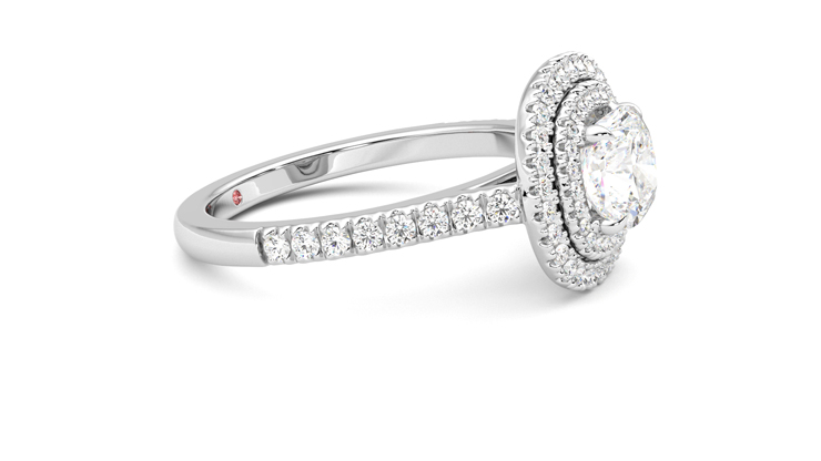 Taylor & Hart Celestial Cushion Engagement Ring 360 degree image 8