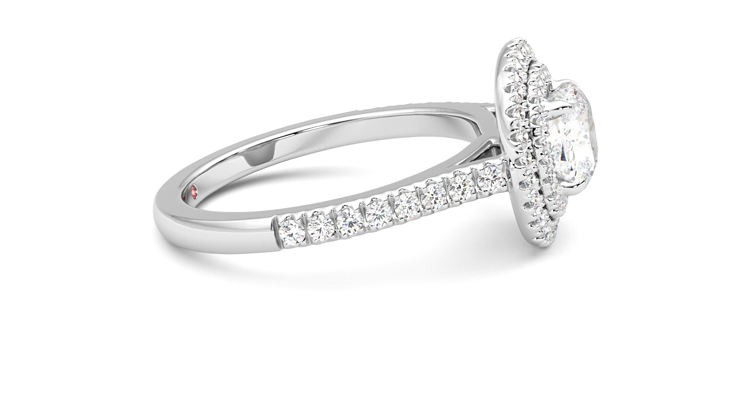 Taylor & Hart Celestial Cushion Engagement Ring 360 degree image 9