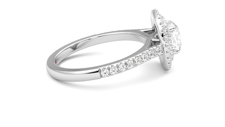 Taylor & Hart Celestial Cushion Engagement Ring 360 degree image 10