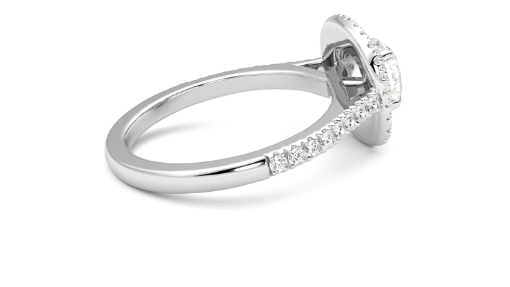 Taylor & Hart Celestial Cushion Engagement Ring 360 degree image 11
