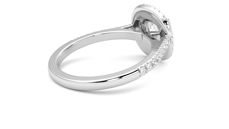 Taylor & Hart Celestial Cushion Engagement Ring 360 degree image 12
