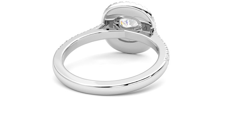 Taylor & Hart Celestial Cushion Engagement Ring 360 degree image 14