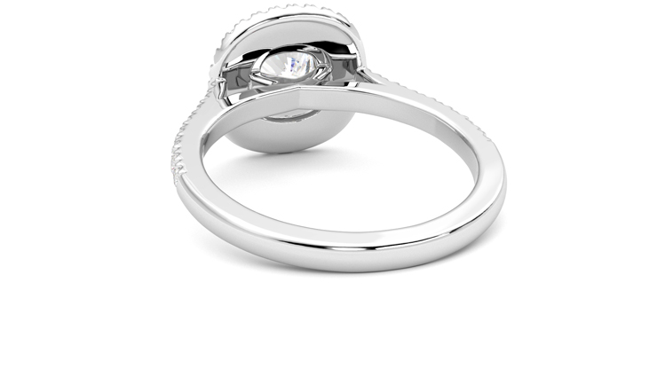 Taylor & Hart Celestial Cushion Engagement Ring 360 degree image 16